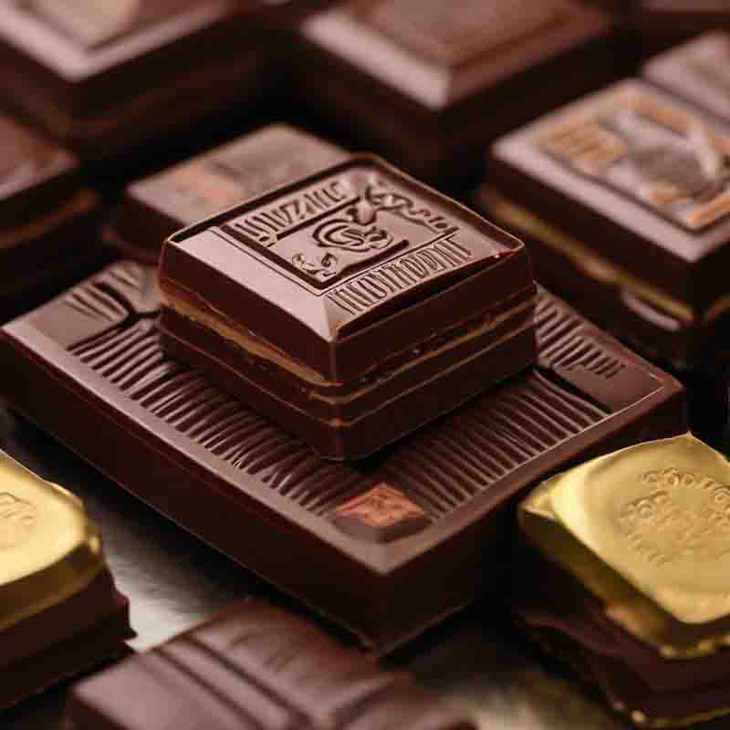 Variety of luxurt chocolate bars captured up close.