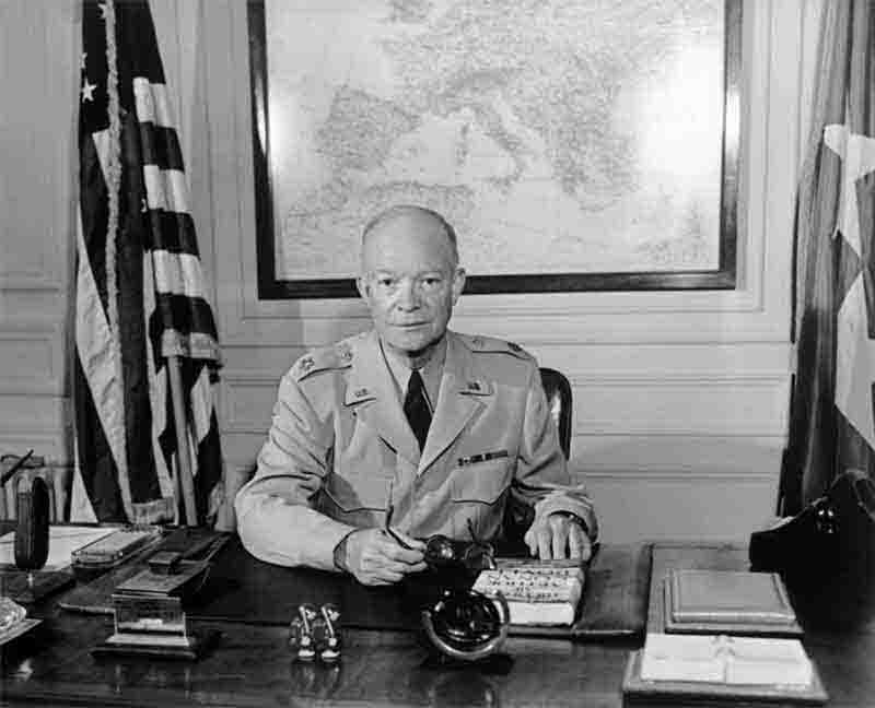 Dwight Eisenhower at his desk