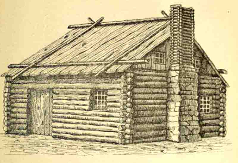 Drawing of the Case-Dvoor farmstead