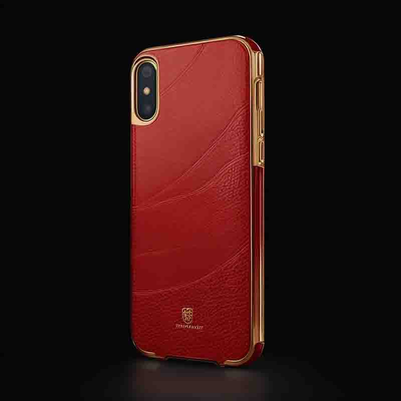 Red leather case for iPhone XR - a stylish and protective accessory for your smartphone.