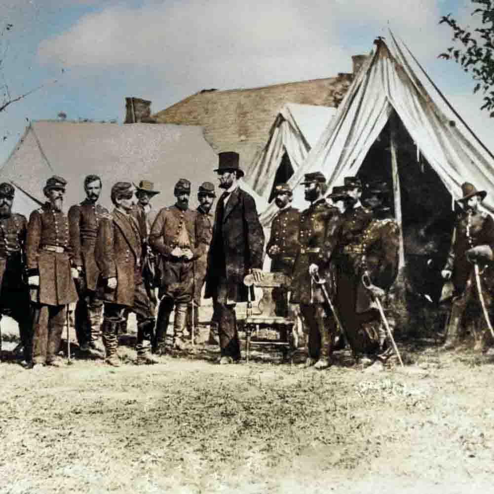 US President Abraham Lincoln with the forty eighters