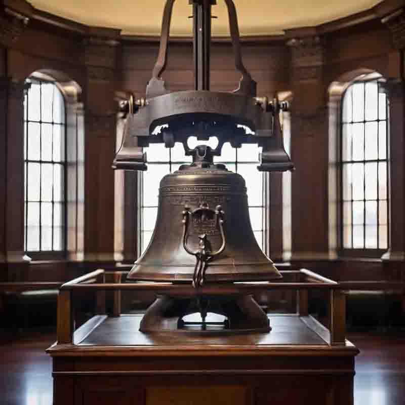 Iconic Liberty Bell showcased at the National Archives, in Philadelphia 