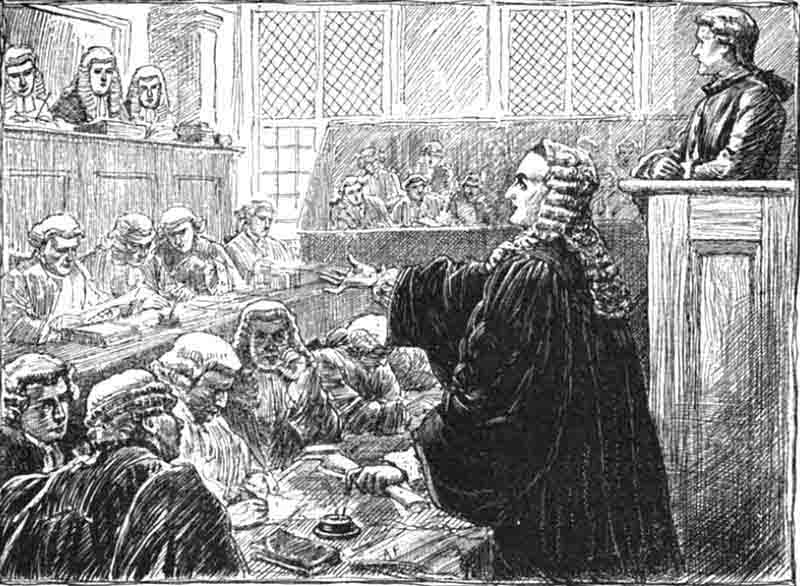 The Zenger trial, as imagined by an illustrator in the 1883 book Wall Street in History